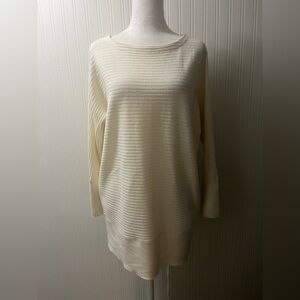 Eileen Fisher Cream Ribbed Sweater